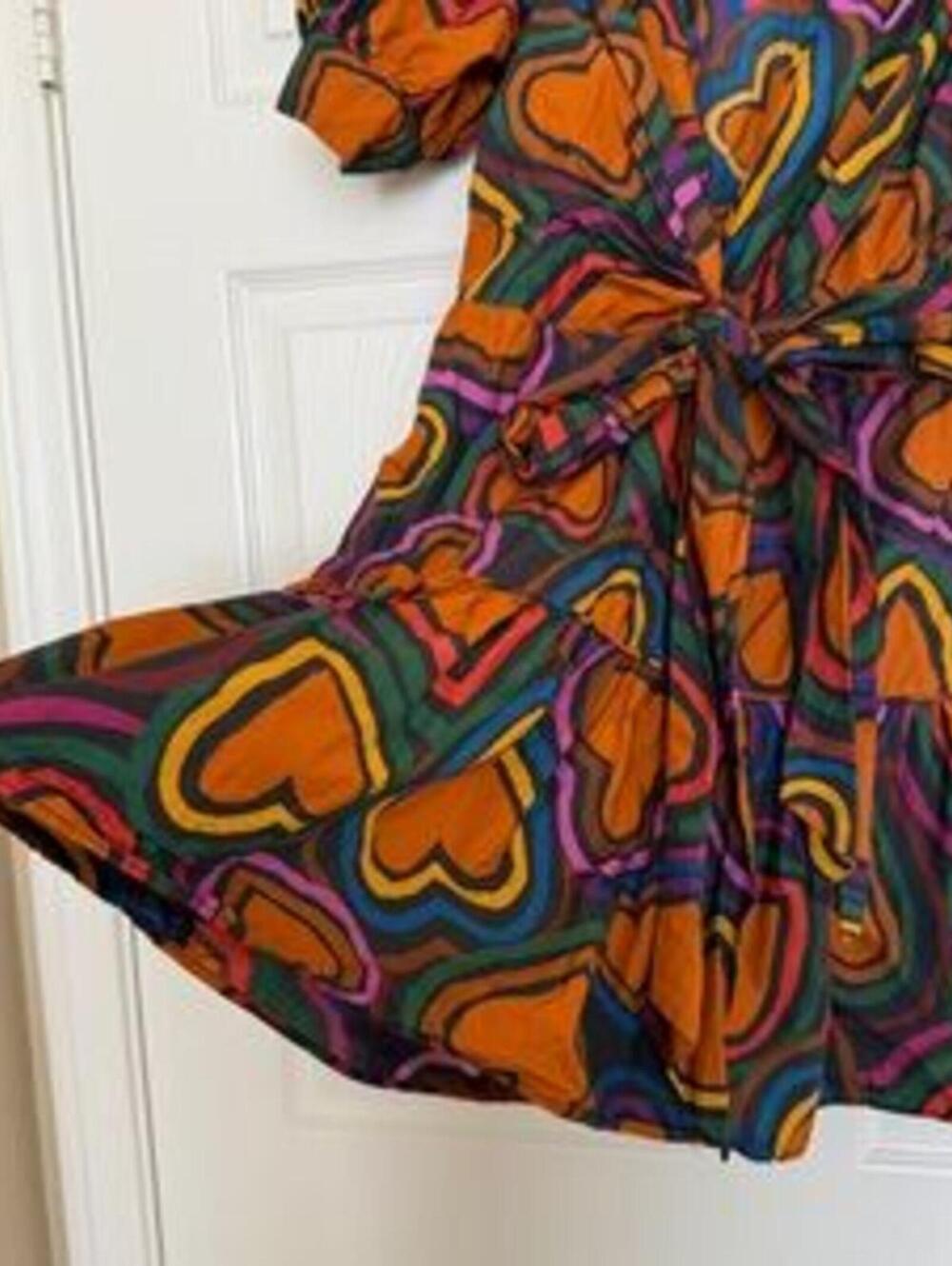 FARM Rio Short-Sleeve Bow-Front Mini Dress-  XS - Picture 6 of 6
